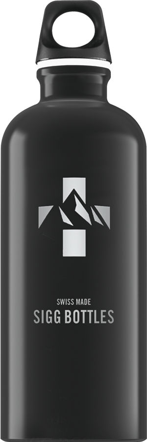 Water Bottle Mountain Black 0.6 L