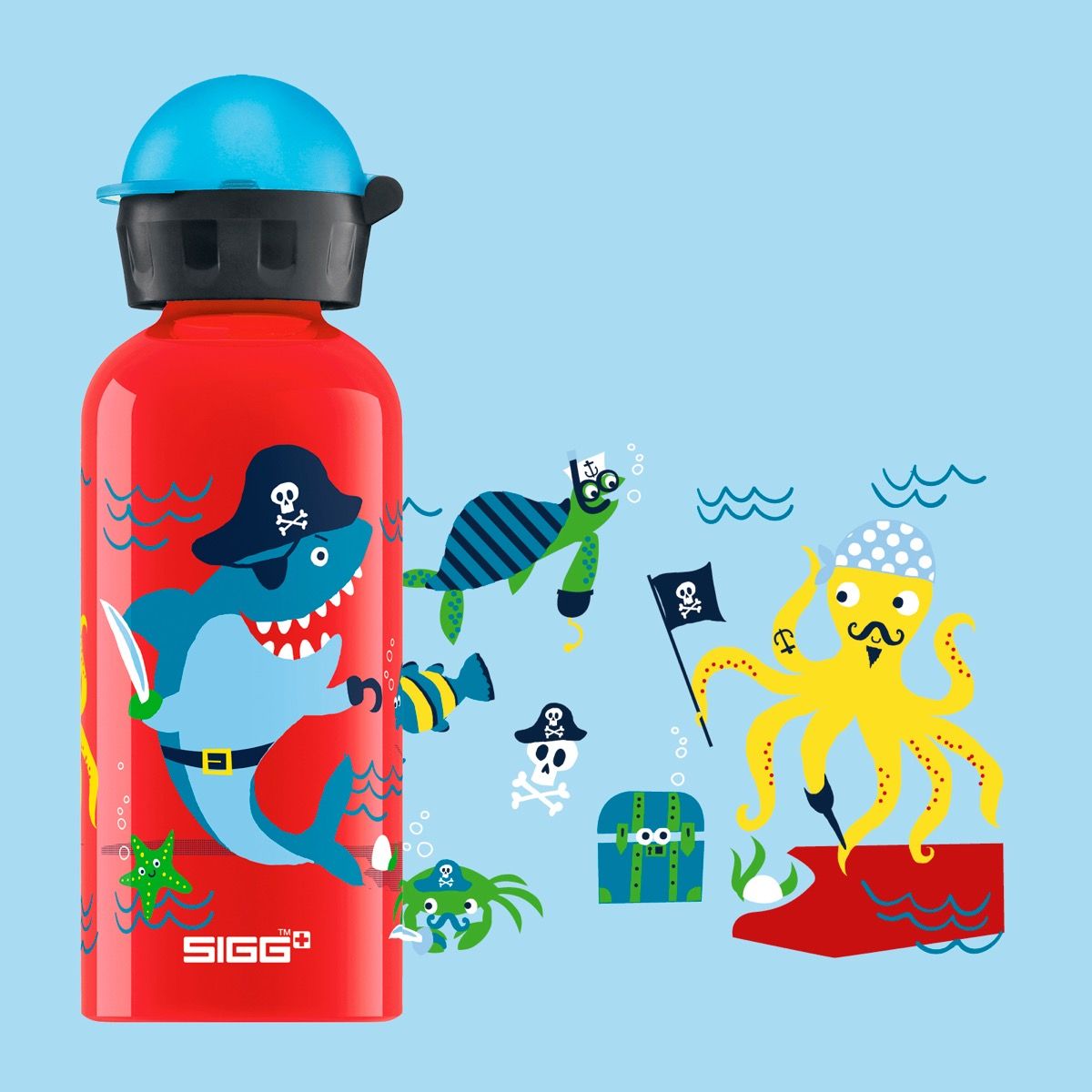 Kids Water Bottle Underwater Pirates 0.4l-13oz